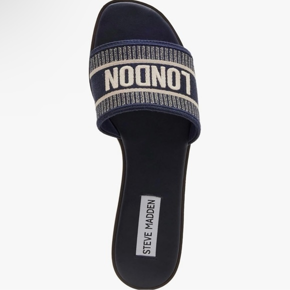 *NWT* Steve Madden Knox Navy Sandal - Picture 1 of 7
